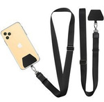 Crossbody XL Neck Strap smycz pasek na szyję wkładka pod etui do telefonu (Black)