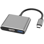 Adapter Hub 3w1 USB-C do HDMI 4K USB 3.0 MacBook (Space Gray)